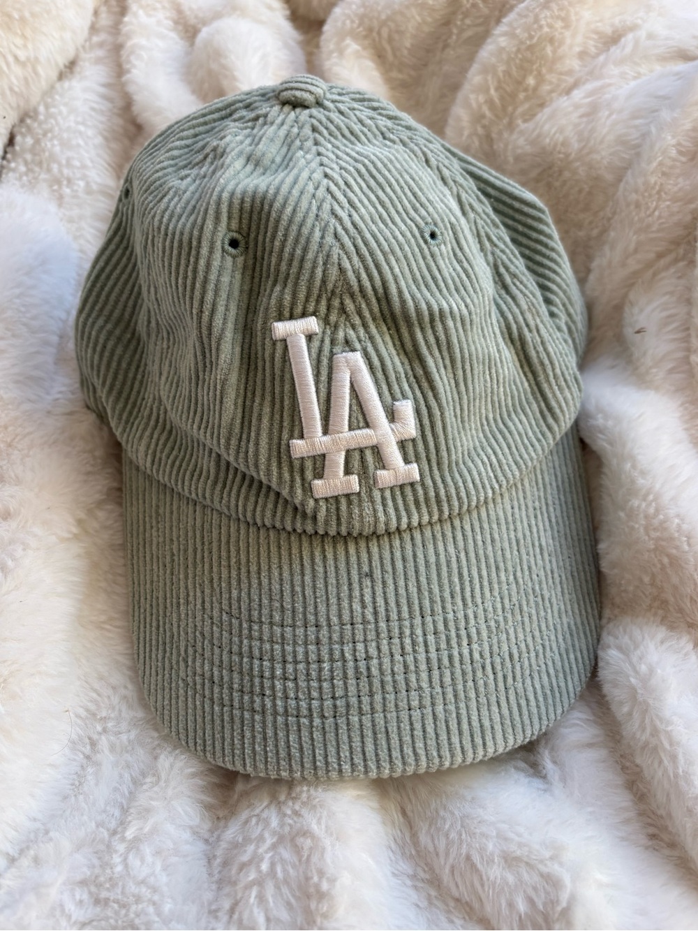 '47 Brand Mint Green Corduroy LA Logo Cap